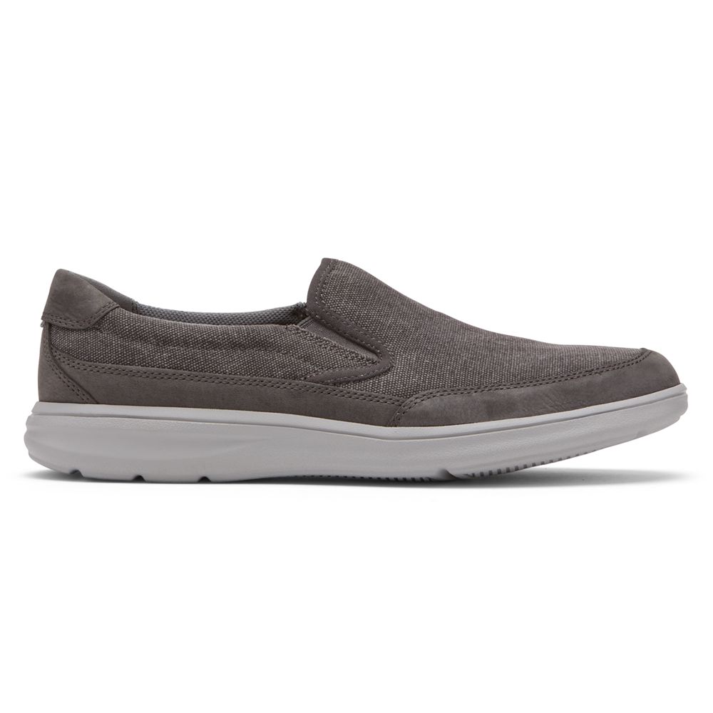 Rockport Men's Beckwith Slip-On Sneakers - Grey - USA (5637PZRIT)